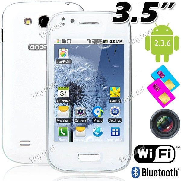 3.5 "ecrã capacitivo Android 2.3 OS Smart Phone